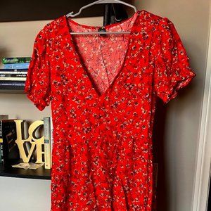 Floral Red Wild Fable Dress